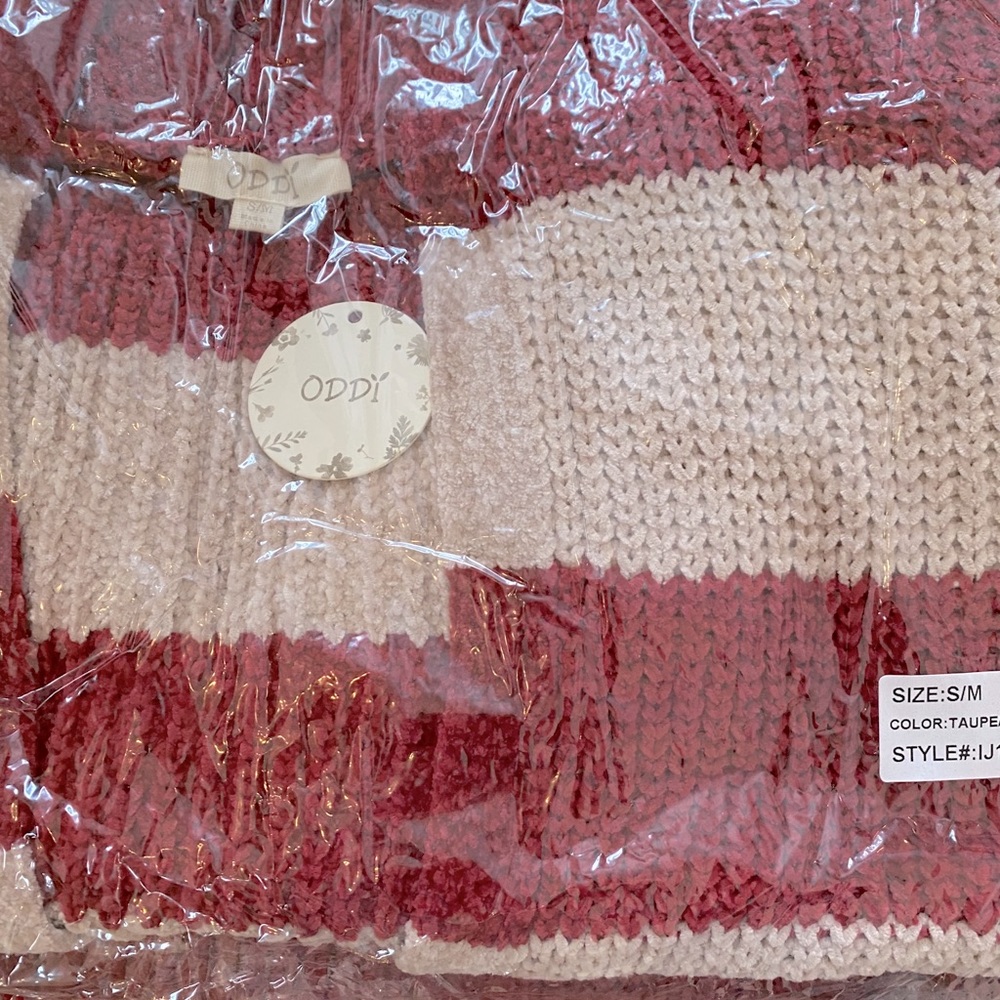 SALE - ONE LEFT* ODDI Chenille Colorblock Cozy Cardigan - Picture 8 of 8